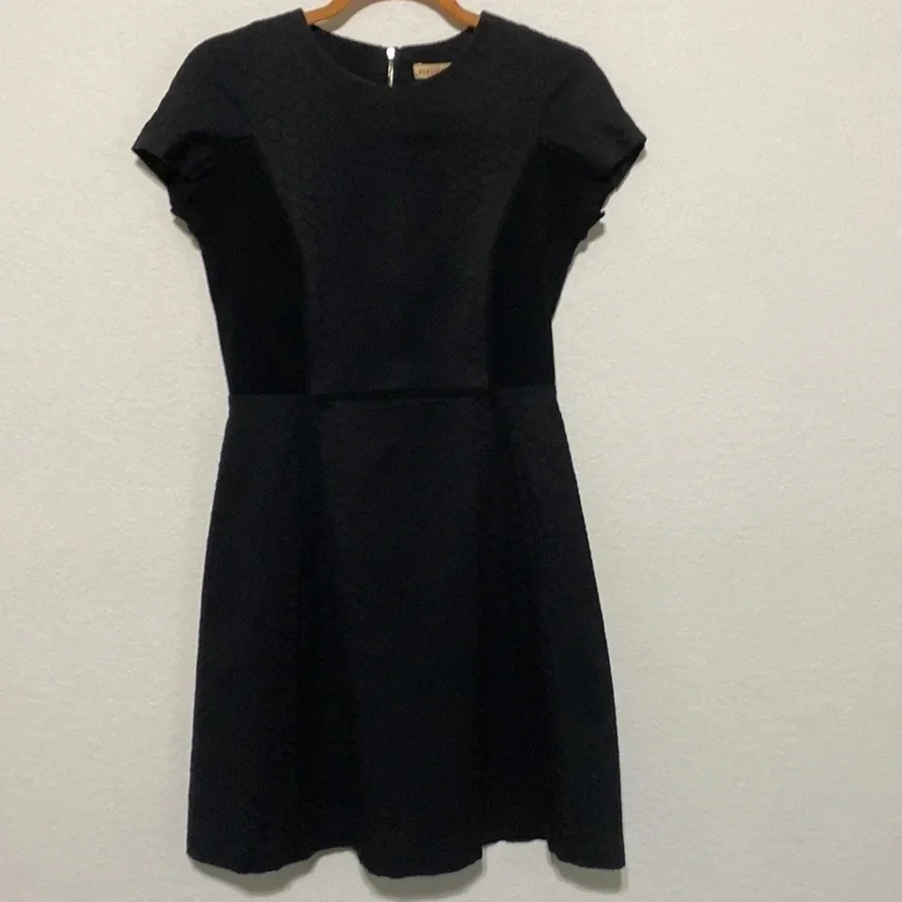 Rebecca Taylor Short Sleeve Snake Jacquard Fit and Flare Knit Dress Size 4